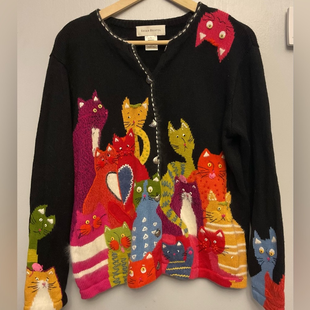 Susan Bristol cat sweater. So unique!